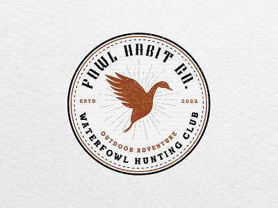 Final Logo design for "Fowl Habit Co." branding duck hunter duckhunter fowl fowl hunter graphic designer hunter hunter logo hunters hunting hunting logo logo designer logo ideas logo maker logo type logos tshirt designer vintage logo waterfowl