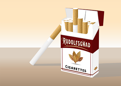 Cigarette box mock up 3d artwork branding illustration vector