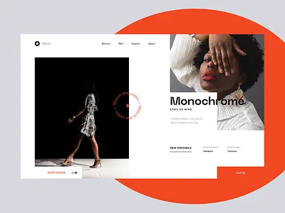 Emilil - Web Design for Clothing Store clean design fashion shop store ui ux web