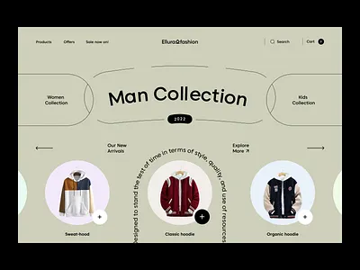 Ecommerce Web Site Design: Landing Page / Home Page UI blockchain clothing brand creative design e commerce e commerce design ecommerce header minimal online store orix product saas sajon shopify shopping store uiuxdesign web3 website