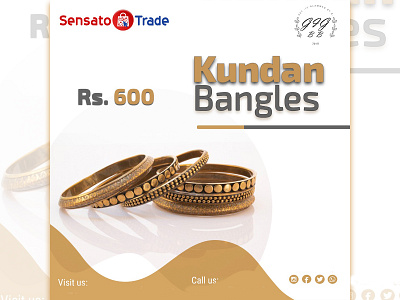 Kundan Bangles branding graphic design typography