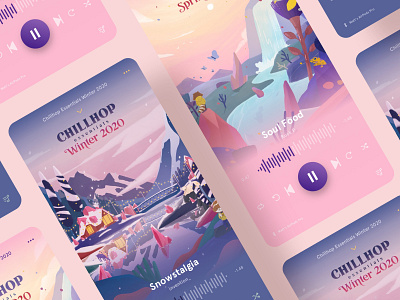 Chillhop Music App UI/UX Concept app chillhop interface mobile ui uiux ux