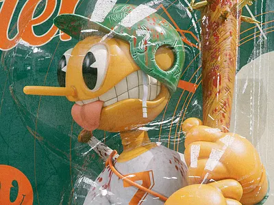 EVH - VILLAIN BATTER #0004 3d baseball bat collectible collection illustration marcus melin mellowmustard nft nftart spikedbat toy toy design