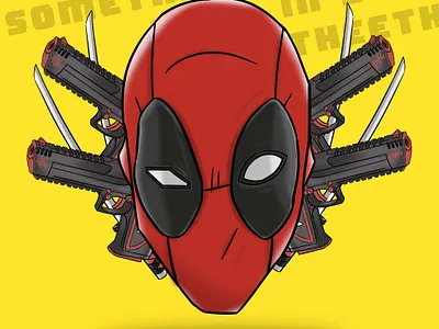 You've something in your Teeth! Digital illustration of DEADPOOL adobe photoshop character design deadpool design digital panting graphic design illustration marverl comics