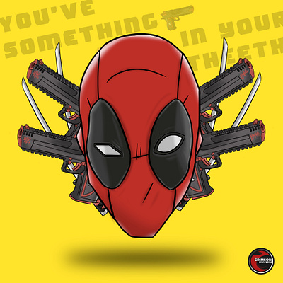 You've something in your Teeth! Digital illustration of DEADPOOL adobe photoshop character design deadpool design digital panting graphic design illustration marverl comics