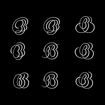 Monogram BBB versions bbb corporate design logo monogram script