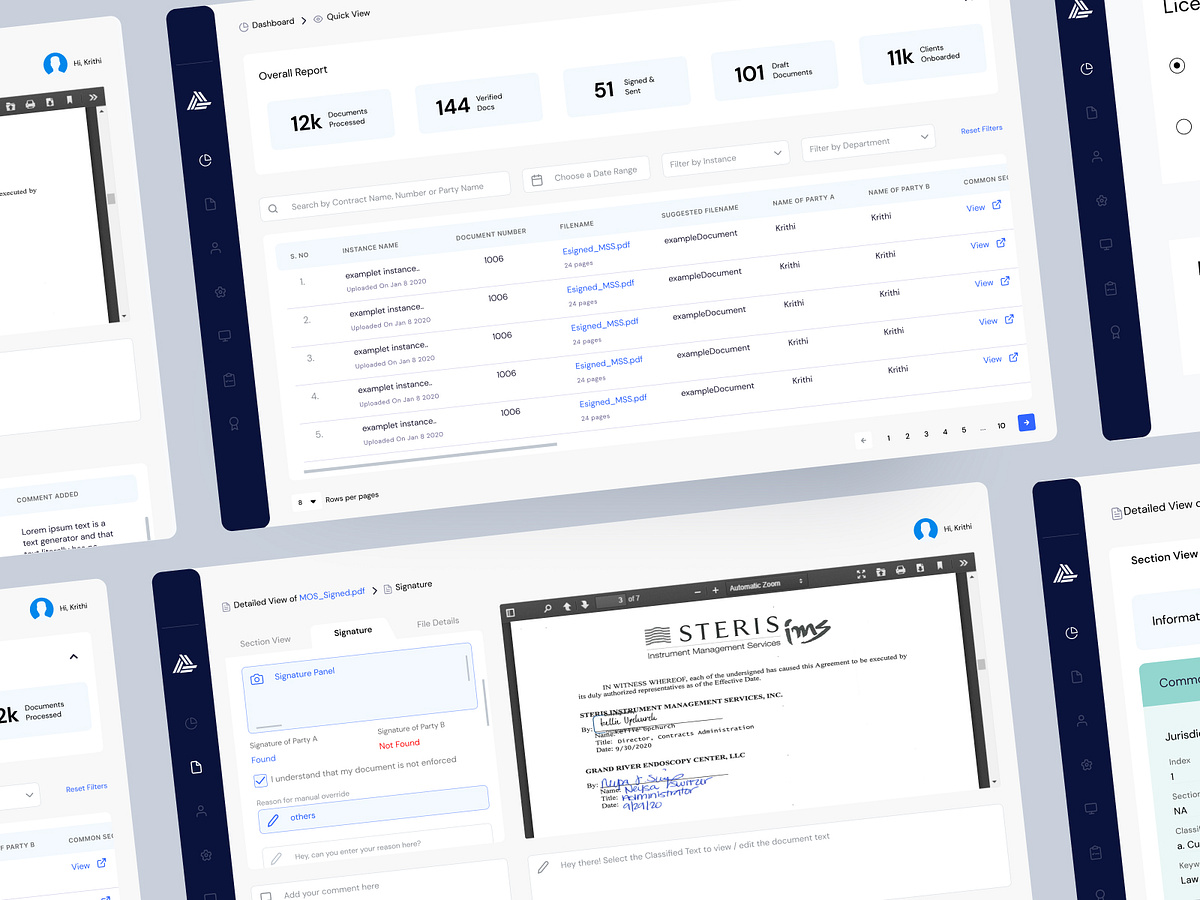 Contract Management System | Document Management App UI by Shai Krish ...