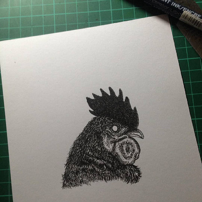 Rooster graphic design illustration