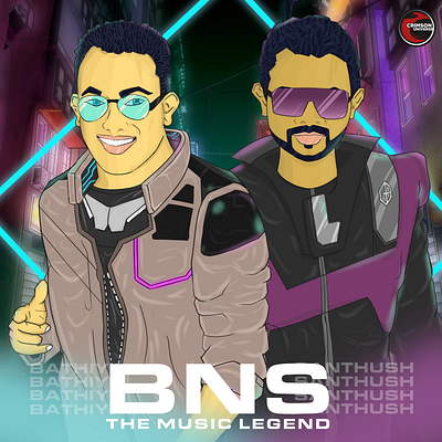 The Legendary duo behind the Sri lankan music "BnS" adobe photoshop bathiyaandsanthush character design cyber design digital panting graphic design il illustration retro retrostyle srilanka