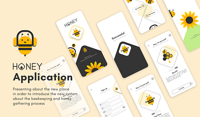 Beekeeping and Honey Gathering Concept animation app branding design flat graphic design icon illustration illustrator logo minimal ui ux vector