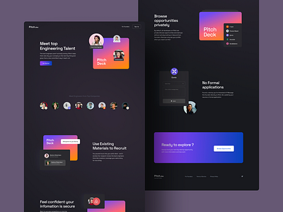 Pitch.dev - Landing page design figma homepage interface landingpage outloud ui uidesign ux web website website design