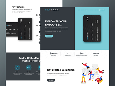 TORPAGO - Card Landing Page b2b business card design halloween landingpage saas ui ux website