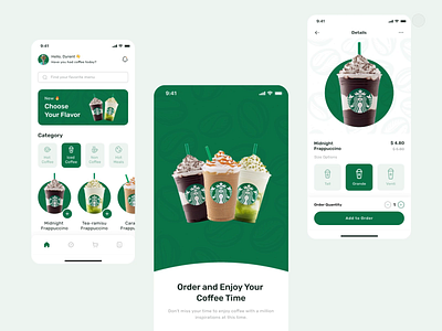 Coffee Shop Mobile App coffee shop figma food app mobile app motion graphics online ordering principle starbucks ui ui design ux design ux research ux ui