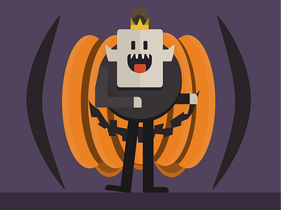 King Boo Human autumn design fall halloween holliday illustration king boo october orange pumpkin spooky super mario treat trick vector