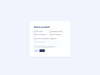 Survey Card UI Design free ui component survey design survey ui survey ui design ui ui component design ui design ui design daily ux ux design