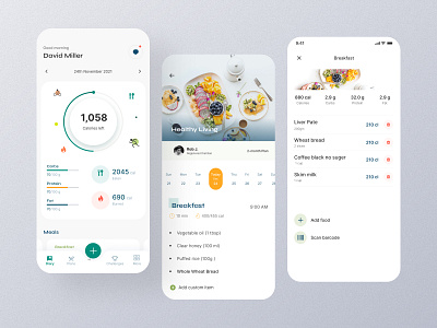 Calories Tracking app design animation app best shot branding calories design dite exercise food food track graphic design interaction ios mobile app design tracking trendy shot ui ui design ux ux design