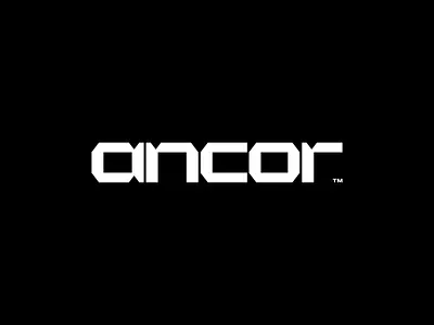 ancor anckor brand brand identity brand logo brand name brutal custom design geometric heavy logo minimal minimalist modern tight typeface typography vector