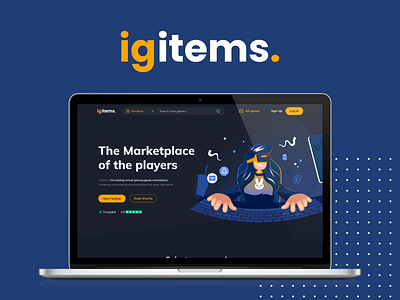 UI/UX Design for the Marketplace of the gamers branding dashboard design illustration interface landing logo ui ux website