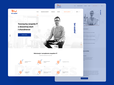 Be Usable - HR company focused on IT design homepage hr recruiting ui ux web webdesign website