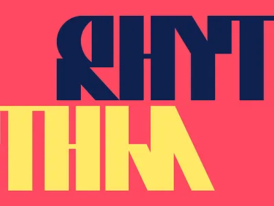 RHYTHM letters font lettering letters logotype rhythm type typedesign typeface