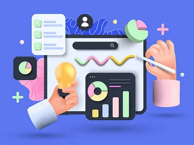 Data Analysis 3D Concept 3d advertising analysis analytic banner concept data analysis development digital digital art illustration interface promotion ui uiux user interface ux web web design website