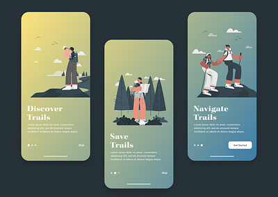 Onboarding Concept design ui ux vector