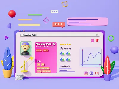 Web illustration 3d blender design graphic design illustration isometric typography ui