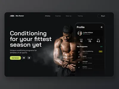 Mas Runner - a sports mobile app app appstore design mobile mobile app sport ui ux