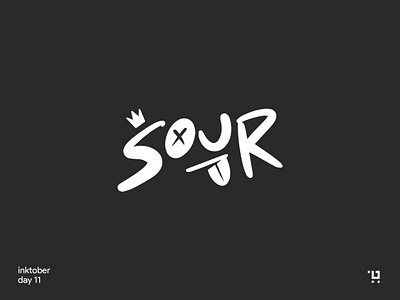 sour inktober logo minmimal design wordmark