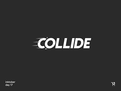 collide inktober logo minmimal design wordmark