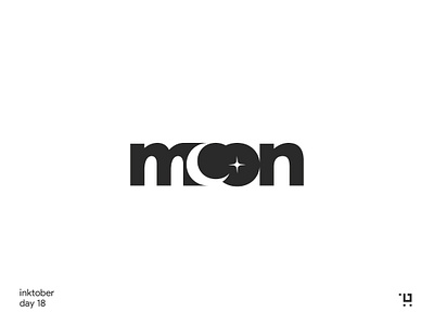 moon inktober logo minmimal design wordmark