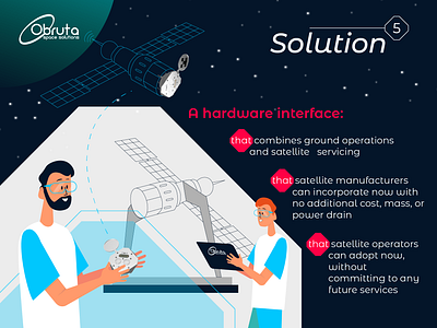 Presentation for a technology company branding design engineer flat graphic design illustration space vector