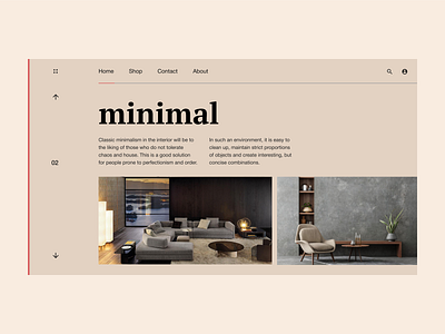minimal - interrior products e-store concept branding design e store ui ux