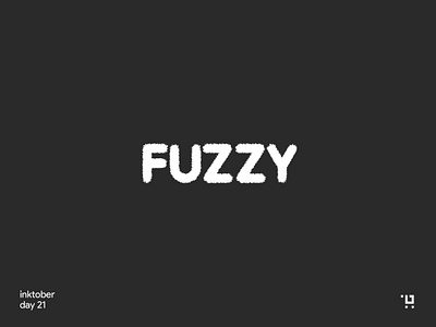 fuzzy inktober logo minmimal design wordmark