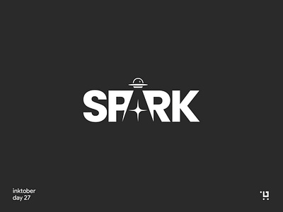 spark inktober logo minmimal design wordmark