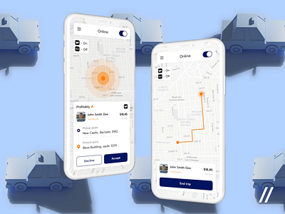Taxi Driver App animation app design driver driver app driving map mobile mvp online purrweb react native route startup taxi taxi app taxi driver uber ui ux