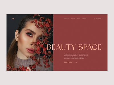 Website design concept for beauty studio clean web design corporate website cosmetic website dark web site fashion website femininity design figma design modern design tilda