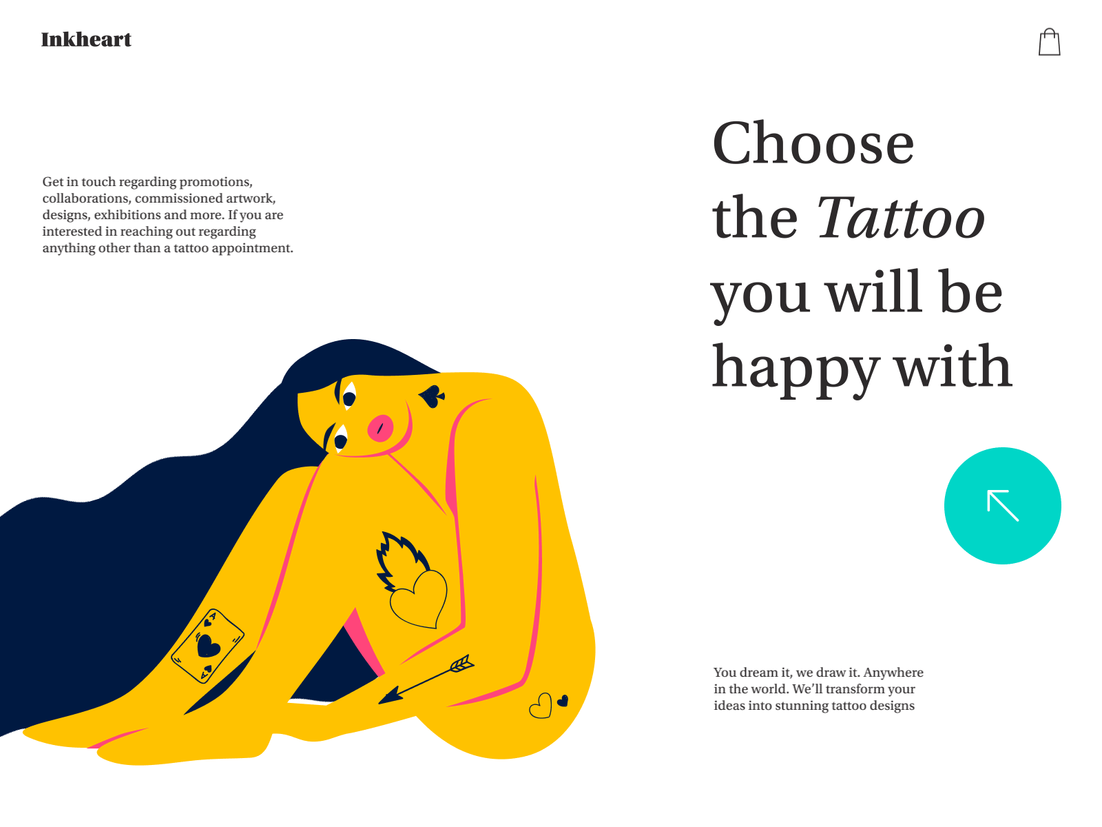 NFT Marketplace for Tattoo Artists animated illustration animation clean design collaboration desktop girl with tattoos illustration ink motion nft nft concept nft marketplace tattoo tattoo artists tattoo nft tattoo studio tattooer ui ux vector