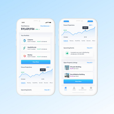 Real Estate Investment App application ui chart financial ui financial ux investment app investment mobile app mobile app mobile app ui projections real estate investing real estate ui real este mobile ux ui saas ui saas ux ui