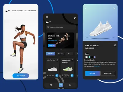 Nike Shoes store animation branding design graphic design illustration logo typography ui ux vector