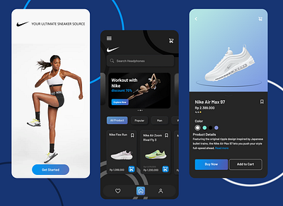 Nike Shoes store animation branding design graphic design illustration logo typography ui ux vector