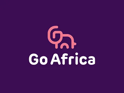 Go Africa Logo Design - Elephant / G A Monogram / Lettermark animal animals brand colorful colourful gradient creative crypto blockchain protocol cryptocurrency web3 design elephant flat icon lettermark logo logodesign logotype minimal minimalist modern monogram nft metaverse symbol tech technology software