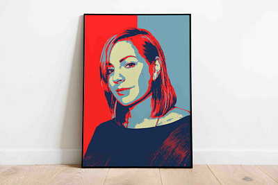 Portrait in hope style art design girl graphic design hope painting photoshope portrait poster