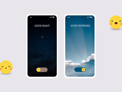 On/Off Switch 15 daily ui 015 daily ui 15 dailyui dailyui 15 design figma good morning good night illustration off on onoff onoff switch switch ui ui design uiux