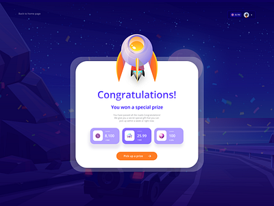 Congratulations screen branding design landing ui ux web webdesign website