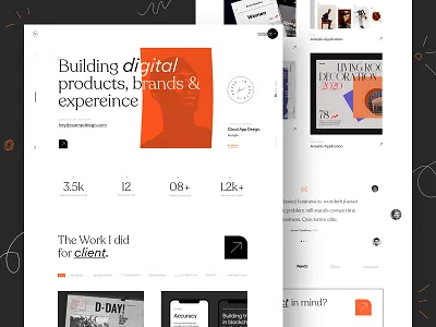 Personal Portfolio agency business corporate creative design designer marketing minimal modern personal portfolio startup webdesign