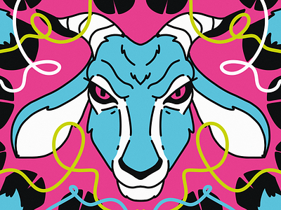 Chinese Zodiac: Goat animals art astrology chinese chinese zodiac design design studio digital art digital illustration goat graphic design horoscope illustration illustrations illustrator new year procreate symbol wild zodiac