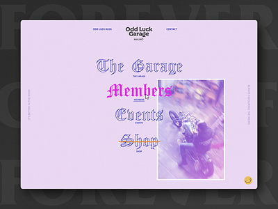 Motorcycle Garage Web Concept card frontend garage hover menu motorcycle sweden type typography ui web website wip