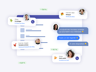 Conceptual illustration for Supli app branding concept design dialog graphic design illustration product design restaurant saas suppliers ui vector