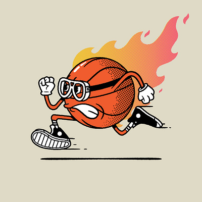 Ballin' basketball branding character design graphic design illustration logo march madness mascot mascot design